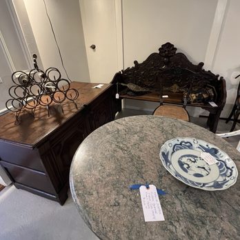 Wells Union Antique Center - Marble Table - Antiques Near Me - Wells, Maine
