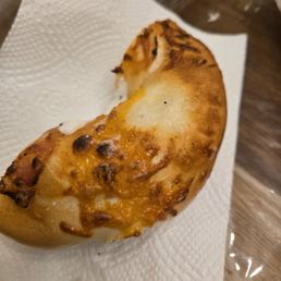 Half bacon cheddar bagel Half bacon cheddar bagel