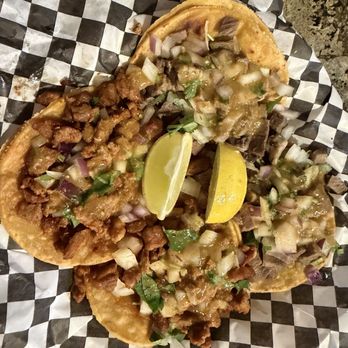 Tacos El Tapatio - dos tacos lengua, dos tacos pastor -- muy deliciosos!!! - Mexican Near Me - Chico, California Tacos El Tapatio - dos tacos lengua, dos tacos pastor -- muy deliciosos!!! - Mexican Near Me - Chico, California