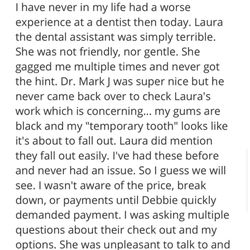 Comfort Dental - Another review about Laura