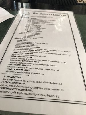 Menu photo 5 Beacon Lounge Traverse City, MI
