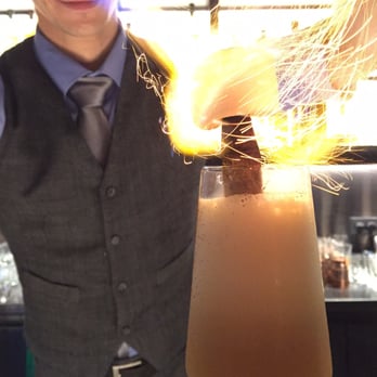 Mercedes Me - Pyrotechnics on your cocktail... Toasted marshmallow on a toasted cinnamon stick.  As delicious as it is mesmerizing. - Spanish Near Me - Hong Kong, HK
