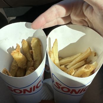 Sonic Drive-In - Large pickle fries and Large fries - Fast Food Near Me - Lockhart, Texas Sonic Drive-In - Large pickle fries and Large fries - Fast Food Near Me - Lockhart, Texas