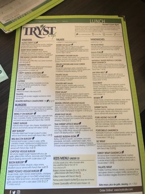 Menu photo 8 Tryst Cafe Chandler, AZ