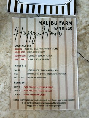 Menu photo 6 Malibu Farm Restaurant Malibu, CA Menu photo 6 Malibu Farm Restaurant Malibu, CA