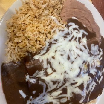 Don Pedro Mexican Restaurant - Mole enchiladas plate - Mexican Near Me - San Antonio, Texas