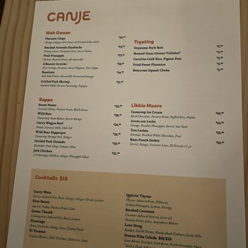 Canje - menu - Caribbean Near Me - Austin, Texas