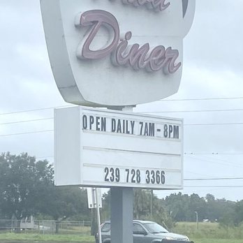 Alva Country Diner - The restaurant unique coffee cup sign - Diners Near Me - Alva, Florida