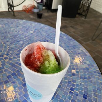 Ice Barr - Cherry and lime shaved ice with a scoop of vanilla ice cream - Desserts Near Me - Safety Harbor, Florida Ice Barr - Cherry and lime shaved ice with a scoop of vanilla ice cream - Desserts Near Me - Safety Harbor, Florida