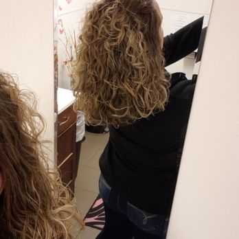 Curls Gone Wild Salon - My before picture from the same day - Hair Salons Near Me - Gilbert, Arizona