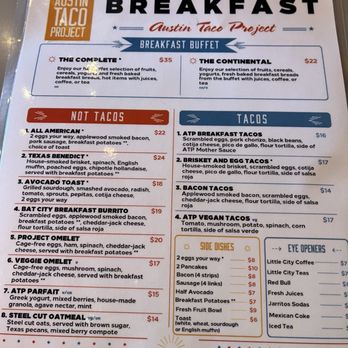 Austin Taco Project - Menu - Tapas/Small Plates Near Me - Austin, Texas