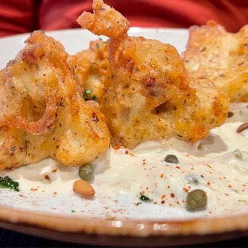 Mediterra Restaurant - Fried cauliflower ($12) parmigiano, currant, caper, pine nuts - Italian Near Me - Princeton, New Jersey Mediterra Restaurant - Fried cauliflower ($12) parmigiano, currant, caper, pine nuts - Italian Near Me - Princeton, New Jersey