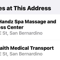 GoodFaith Medical Transport - This place is listed as a massage center!