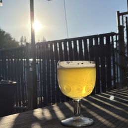 King Crispy Pilsner on the patio!