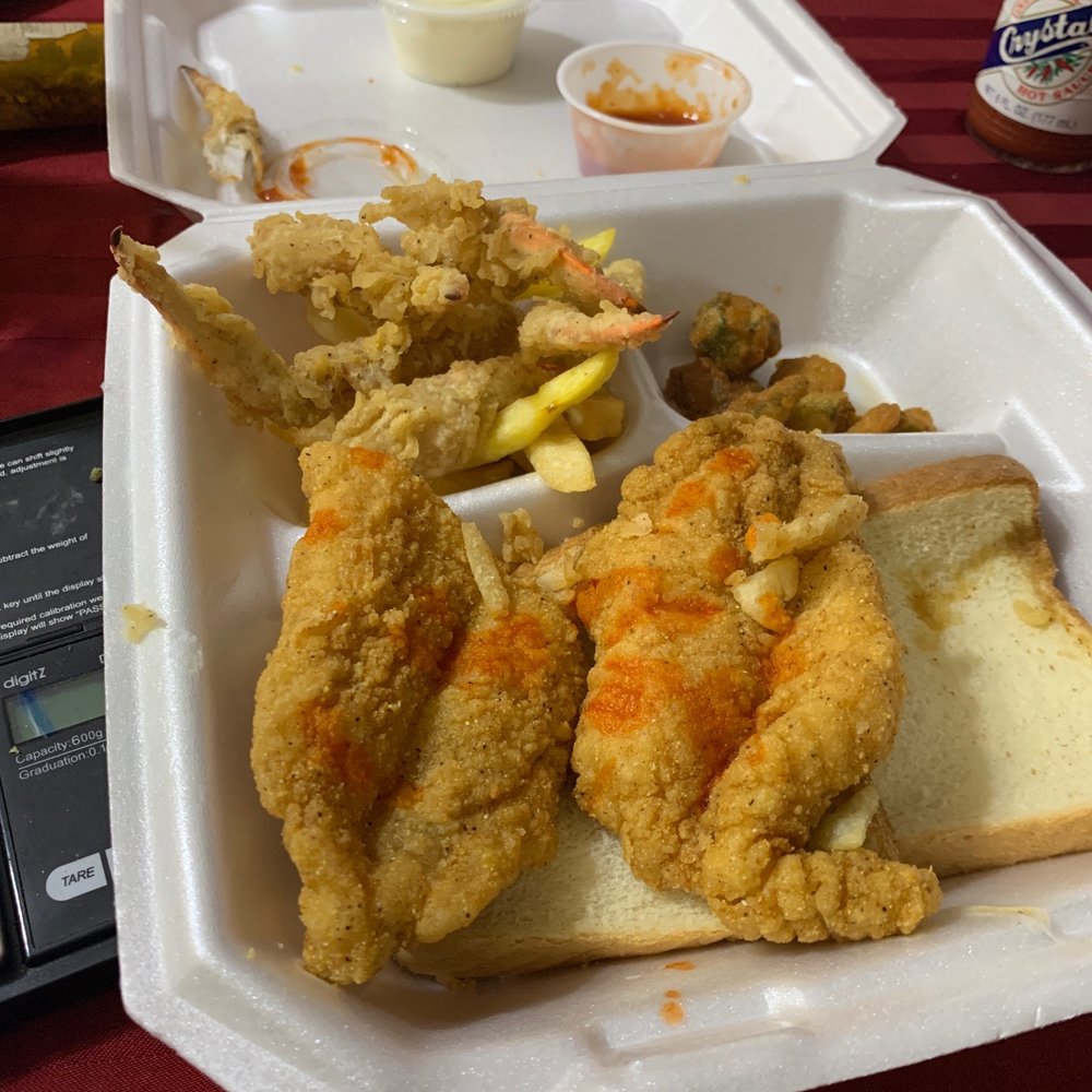 Can't lie catfish and crab claws is where it's at Can't lie catfish and crab claws is where it's at