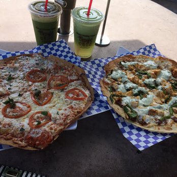 The Spot - Margherita & Spicy Chipotle Chicken pizza - Juice Bars & Smoothies Near Me - Claremont, California The Spot - Margherita & Spicy Chipotle Chicken pizza - Juice Bars & Smoothies Near Me - Claremont, California