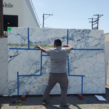 State College Distributors - taped layout w 3 pieces for the sink side - Flooring Near Me - Anaheim, California