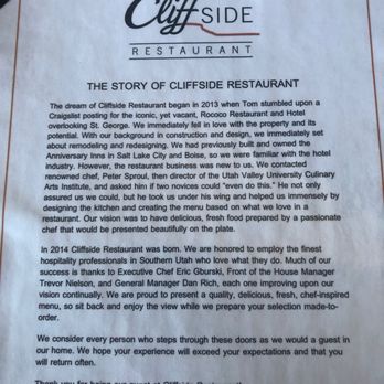 Cliffside Restaurant - American Near Me - St George, Utah