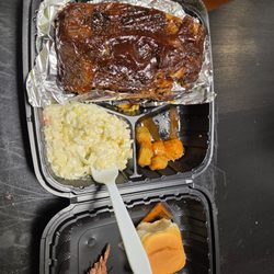 BIG BOO BBQ LLC - Ribs, brisket, jerk chicken, fried Okra, coleslaw, dirty rice!