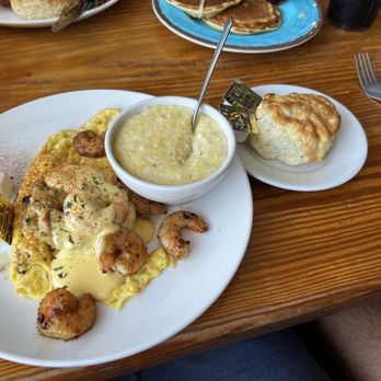 Marina Variety Store Restaurant - Shrimp and crab cake omlette - Seafood Near Me - Charleston, South Carolina