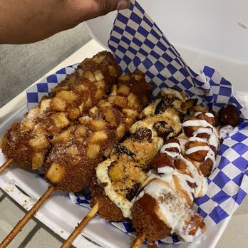 Crispy Streets - Left to right: original with potato, Cuban guy, Fried guavita - Food Trucks Near Me - Miami, Florida