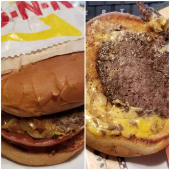 In-N-Out Burger - 10/20/19 something felt strange to me after a bite pulled apart my burger to my disgust found a   tiny patty pulled to the top of the burger - Burgers Near Me - Long Beach, California