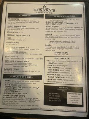 Menu photo 3 Sparky's Brewing Company Salem, OR Menu photo 3 Sparky's Brewing Company Salem, OR