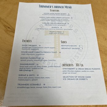 Trummer's On Main - Menu 6/2022 - New American Near Me - Clifton, Virginia Trummer's On Main - Menu 6/2022 - New American Near Me - Clifton, Virginia
