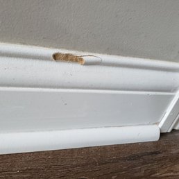 Gashes and holes in the molding. Poor workmanship! Gashes and holes in the molding. Poor workmanship!