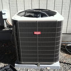Leland Plumbing Heating & Cooling - his is a Bryant Condenser for Air Conditioning that was installed recently by our company. Call now its air conditioning season.