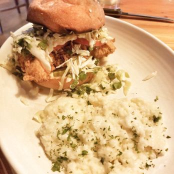 The Macintosh - Crispy Chicken Sandwich with Jalapeno Grits - New American Near Me - Phoenix, Arizona The Macintosh - Crispy Chicken Sandwich with Jalapeno Grits - New American Near Me - Phoenix, Arizona