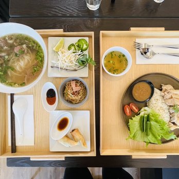 Rin-Tei - Beef pho set (regular) + chicken rice - Asian Fusion Near Me - San Mateo, California Rin-Tei - Beef pho set (regular) + chicken rice - Asian Fusion Near Me - San Mateo, California