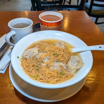 LoafHK Bakery - wonton noodles with milk tea $11 - Bakeries Near Me - San Francisco, California