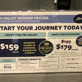 Joya - Pricing - Yoga Near Me - Pleasanton, California