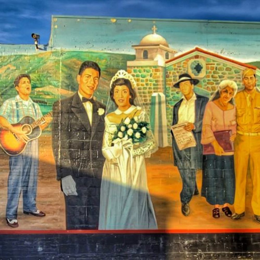 Mural outside the restaurant