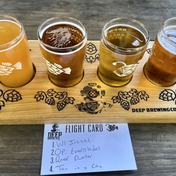 DEEP Brewing Co - Flight - Breweries Near Me - Tallahassee, Florida