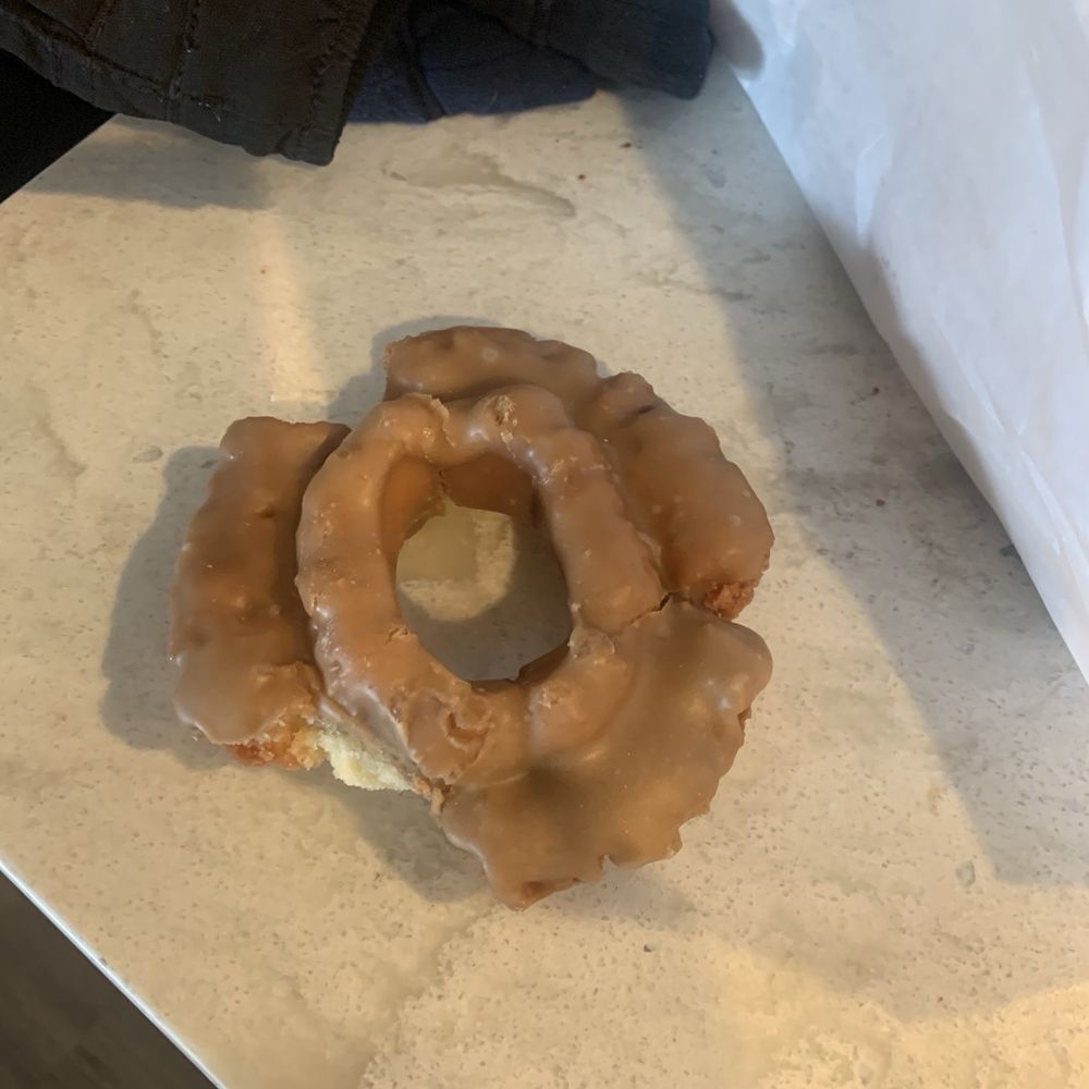 Mary's Donuts - Donut put into my bag for my grandson. A piece missing. - Donuts Near Me - Santee, California Mary's Donuts - Donut put into my bag for my grandson. A piece missing. - Donuts Near Me - Santee, California