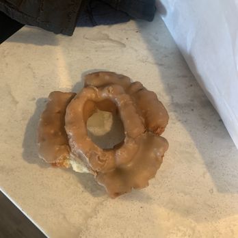Mary's Donuts - Donut put into my bag for my grandson. A piece missing. - Donuts Near Me - Santee, California