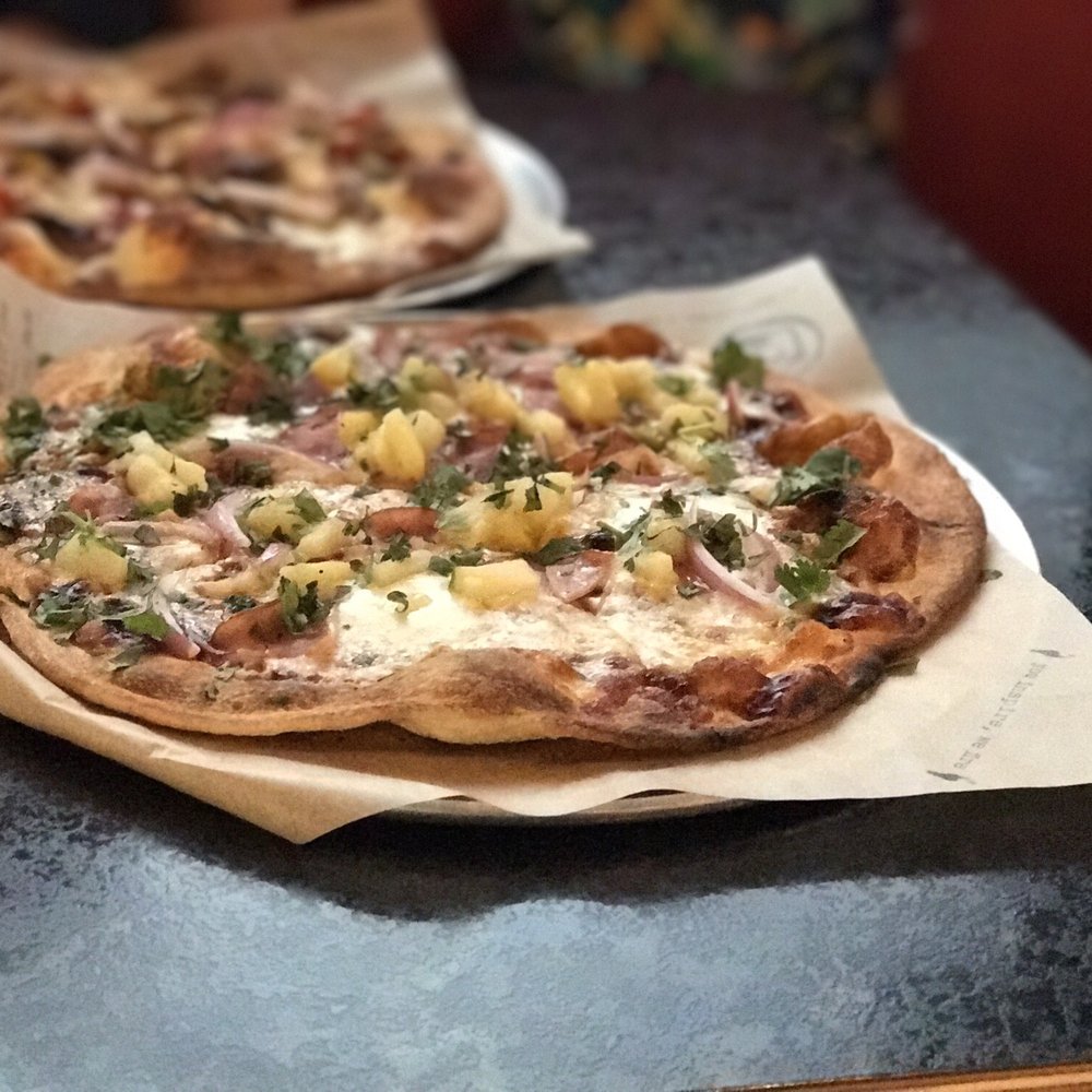 Fired Pie - Hawaiian BBQ Pizza with added red onion. - Pizza Near Me - Chandler, Arizona Fired Pie - Hawaiian BBQ Pizza with added red onion. - Pizza Near Me - Chandler, Arizona