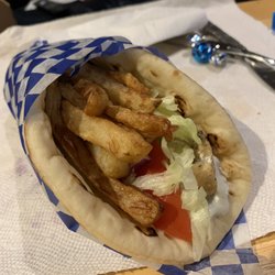 The Original Souvlaki - The chicken souvlaki came with fries. I did not imagine it would turn out like this! But it was tasty. The tzatziki in it was awesome!