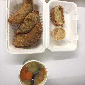 kokí - Had 3 empanadas with chicken soup. - Puerto Rican Near Me - Durham, North Carolina