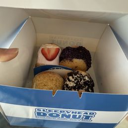 Strawberry, Ube, Cookies and Cream and New York Cheesecake minis