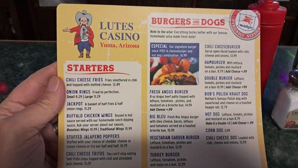 Menu photo 6 Lutes Casino Yuma, AZ Menu photo 6 Lutes Casino Yuma, AZ