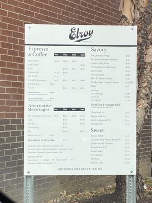 Menu photo 1 Elroy Coffee Franklin, TN