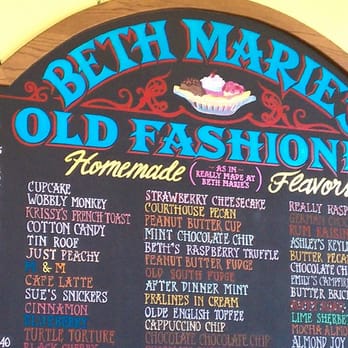 Beth Marie's Old Fashioned Ice Cream - With a HUGE board of goodies... - Ice Cream & Frozen Yogurt Near Me - Denton, Texas