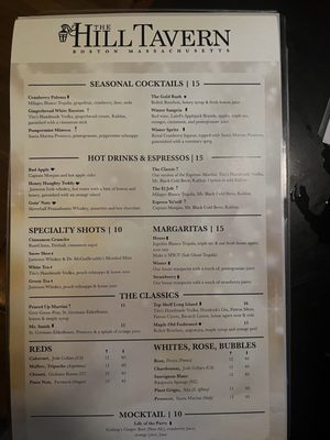 Menu photo 3 The Hill Tavern Boston, MA Menu photo 3 The Hill Tavern Boston, MA
