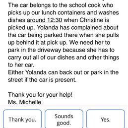 Parking notice
