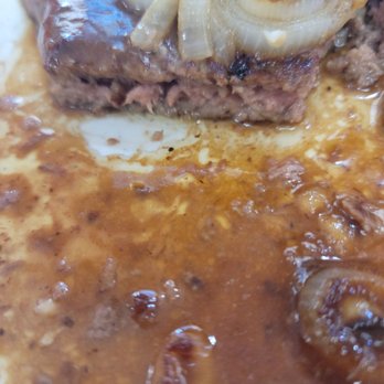 Studebaker's Country Restaurant - Half cooked chopped steak. - New American Near Me - New Carlisle, Ohio
