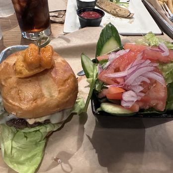 Tipsy Cow Burger Bar - Arsonist and side salad. Absolutely incredible. - Burgers Near Me - Issaquah, Washington