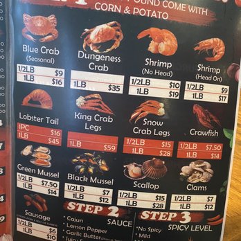 Super Crab Juicy Seafood - Menu as of 4/22 - Seafood Near Me - Rochester, New York